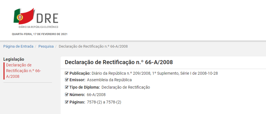 Rectifica a Lei n.º 53/2008, de 29 de Agosto, que aprova a Lei de Segurança Interna