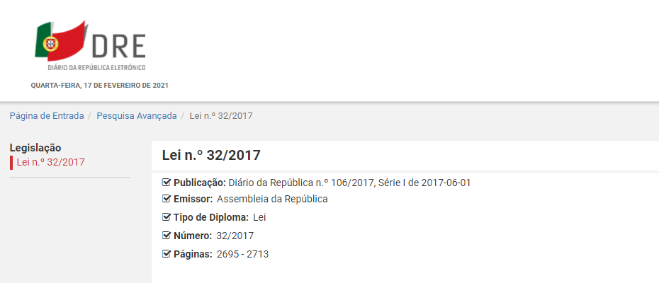 Alterações a Lei n.º 7/2007, de 5 de fevereiro, Lei n.º 37/2014 e ao Decreto-Lei n.º 83/2000, de 11 de maio